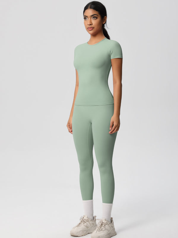 Flexvibe High-Waisted Stretchy Yoga Set - Double-Sided Brushed Versatile Athletic Wear
