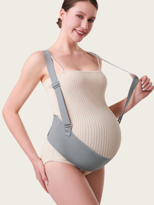 Flexvibe Prenatal Belly Support Belt | Dual Shoulder Straps, U-Shaped Abdominal, Adjustable, M–2XL