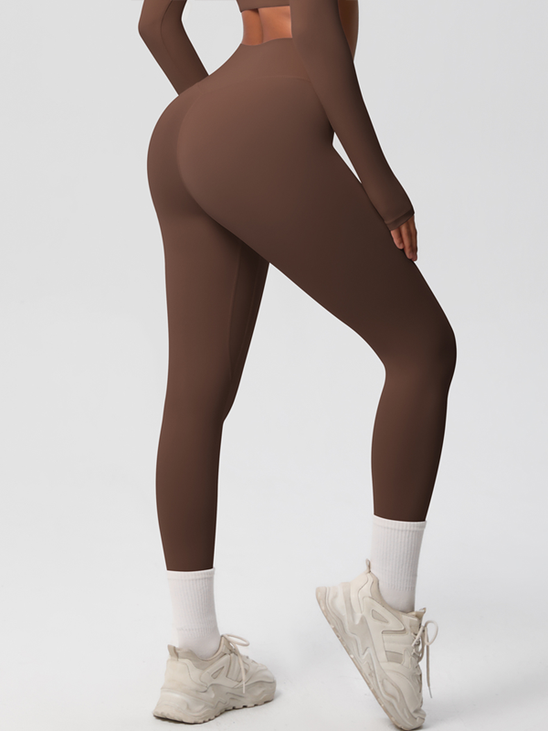 Women’s High Waisted Brushed Yoga Leggings – Buttery Soft Worko