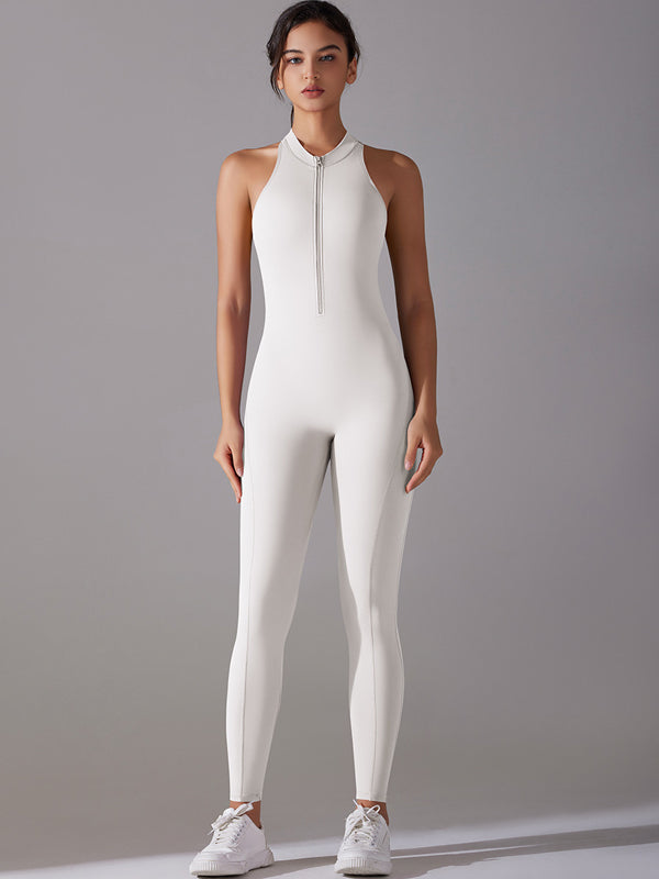Flexvibe Breathable Stretchy Yoga Bodysuit - Barely-There Backless Versatile Athletic Wear