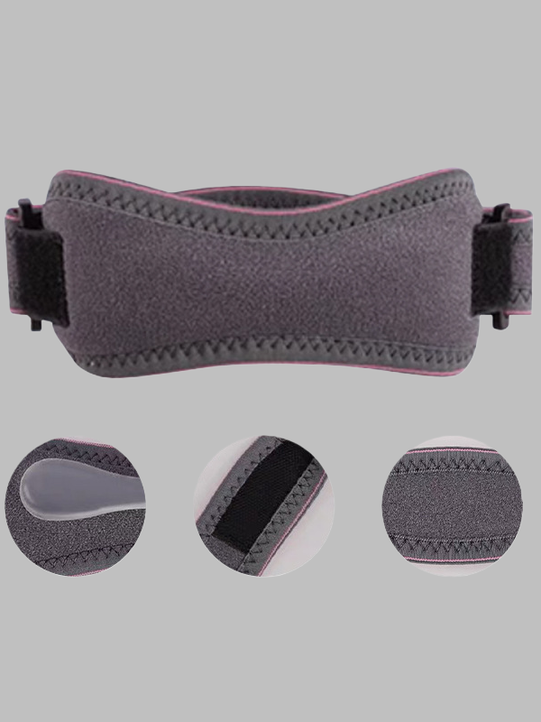 Flexvibe Silicone Patella Strap Knee Support - Sports Pain Relief Adjustable Brace