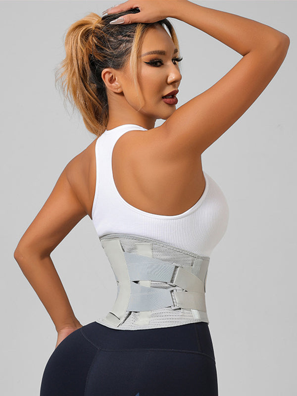 Flexvibe Steel Plate Lumbar Support Waist Belt - Adjustable Lower Back Pain Relief for Daily/Work