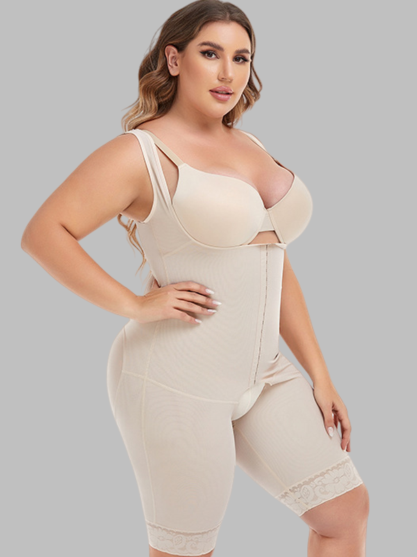 Flexvibe S-6XL Plus Size Compression Shapewear Abdomen Control Hip Lifting Side BoobTaming Bodysuit