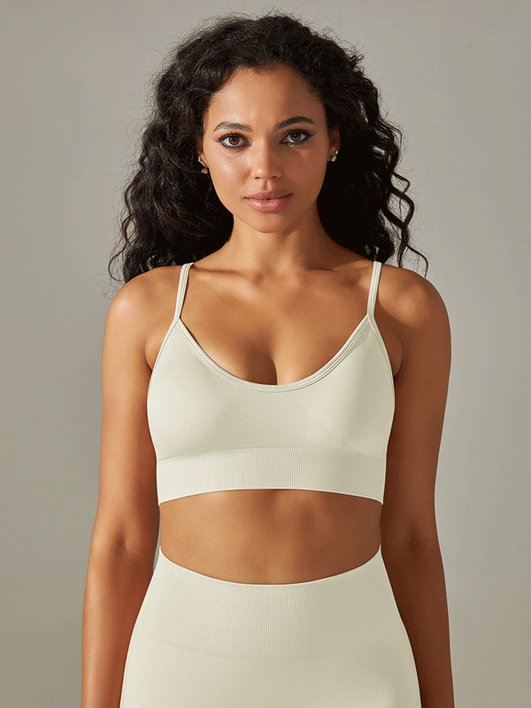 Flexvibe Seamless Sports Bra Wireless Back Beautifying High Elastic Breathable