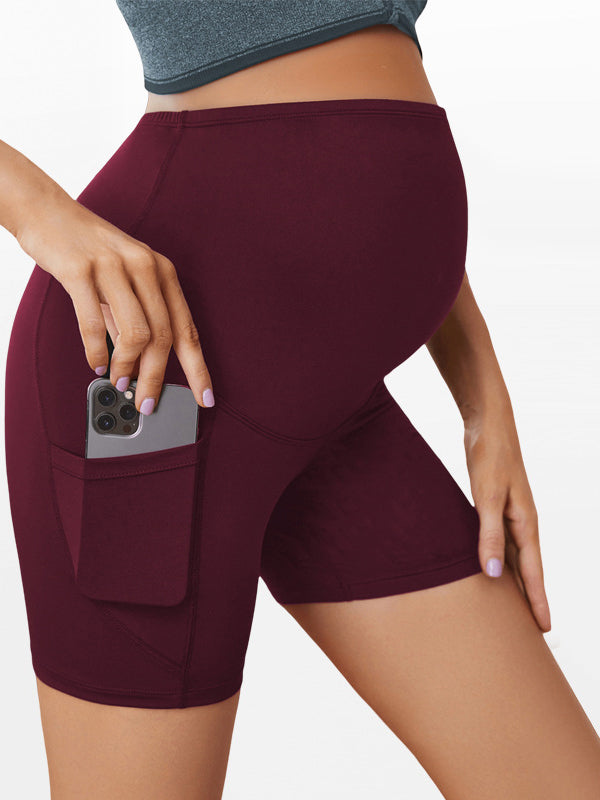 Flexvibe Maternity High-Waisted Shorts - Tummy Support High Elastic Comfortable Pregnancy Daily Wear