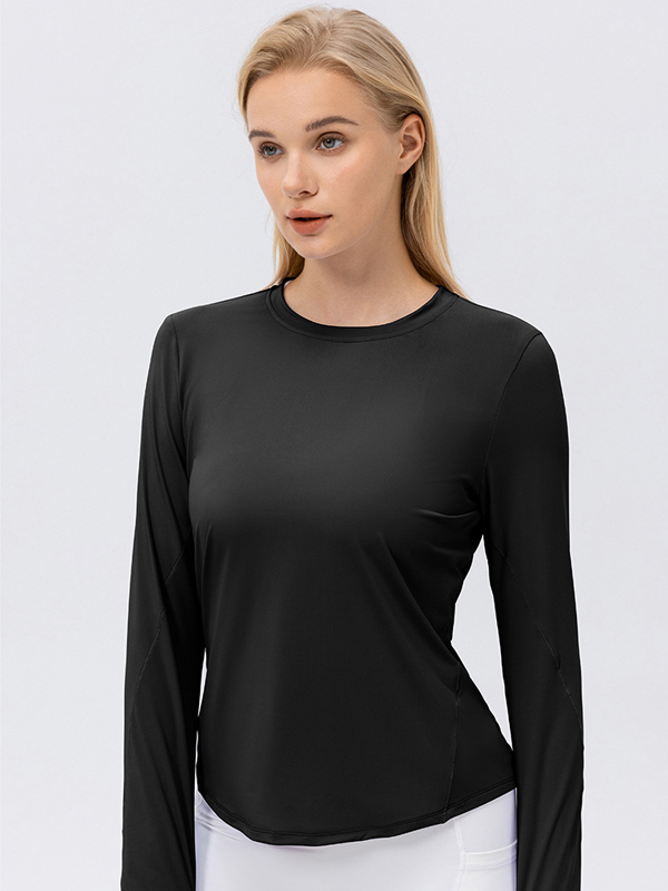 Flexvibe Quick Dry Sports Top UPF50+ High Elastic Loose Breathable Crew Neck