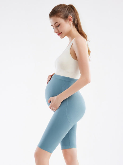 Flexvibe Maternity Capri Yoga Pants - High-Waisted Tummy Support Contoured Fit