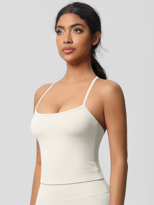 Flexvibe Double-Sided Brushed Longline Sports Bra - Moisture-Wicking Winter Yoga