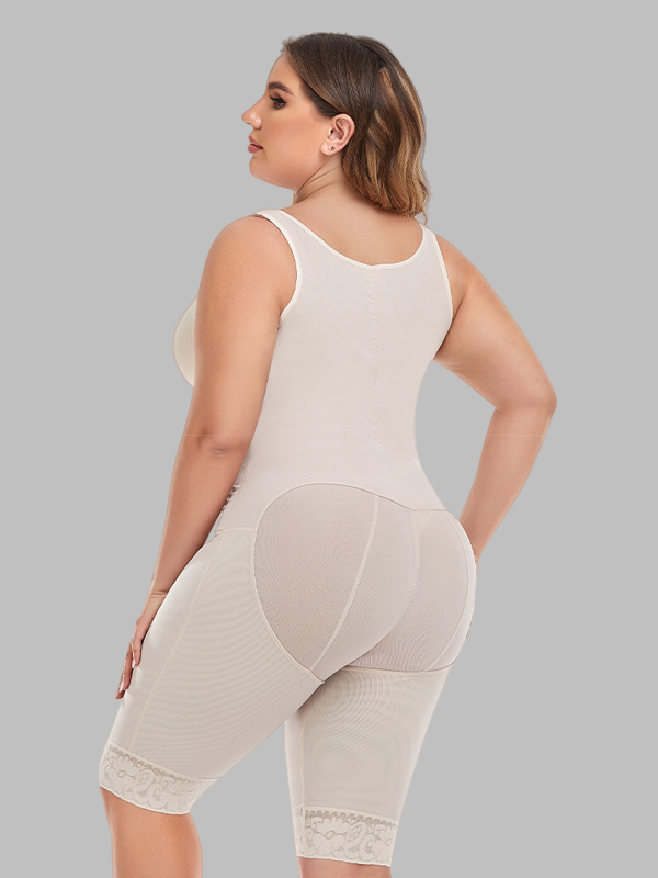 Flexvibe S-6XL Plus Size Compression Shapewear Abdomen Control Hip Lifting Side BoobTaming Bodysuit