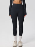 Flexvibe High Waisted Double-Sided Brushed Yoga Leggings - High Elastic Side Pockets Tummy Control