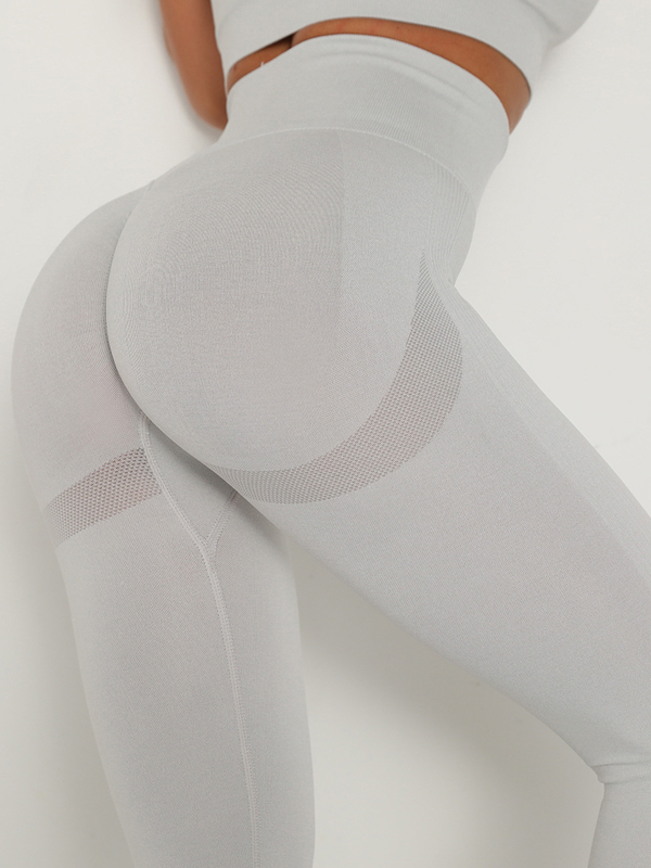 Flexvibe High Waisted Seamless Yoga Leggings - Butt Lifting Tummy Control Breathable Slim Fit
