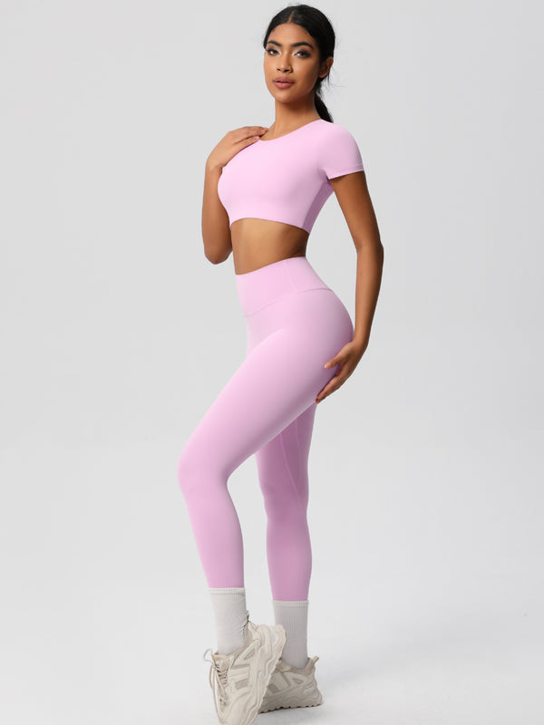 Flexvibe High-Waisted Stretchy Yoga Set - Double-Sided Brushed Versatile Athletic Wear