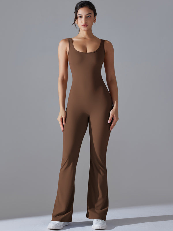 Flexvibe Women’s Yoga Fitness Bodysuit - Barely-There Camisole Slim-Fit Moisture-Wicking