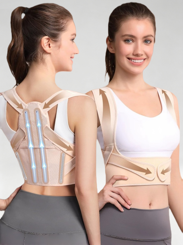 Flexvibe Adjustable Back Posture Corrector, Invisible Compression Waist Support for Men & Women