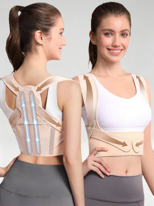 Flexvibe Adjustable Back Posture Corrector, Invisible Compression Waist Support for Men & Women