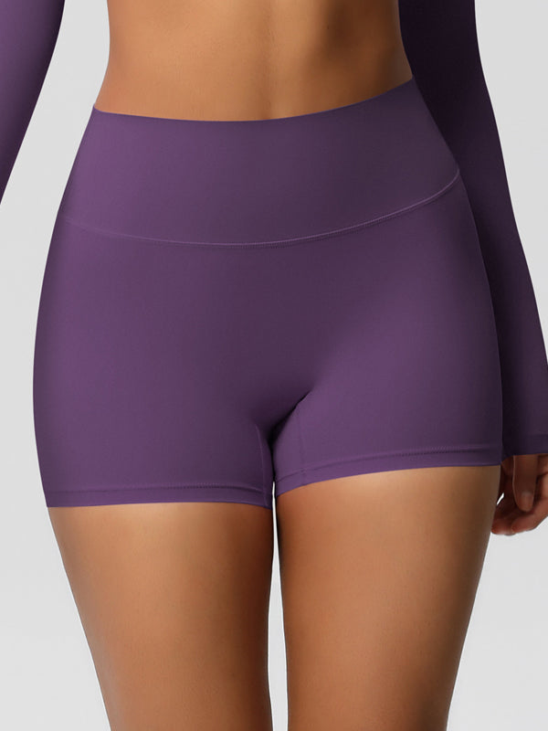 Flexvibe Fleece-Lined High-Waisted Yoga Shorts - Warm Tummy Control Gym Winter Wear