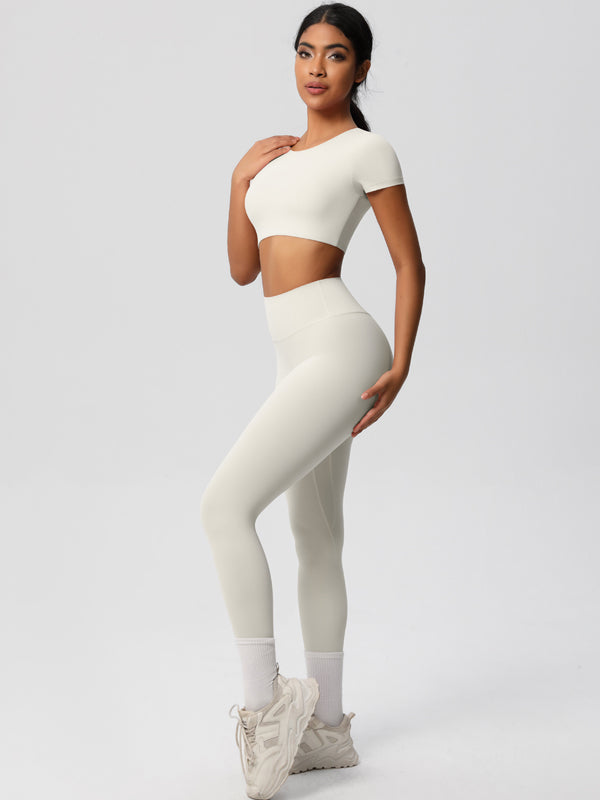 Flexvibe High-Waisted Stretchy Yoga Set - Double-Sided Brushed Versatile Athletic Wear