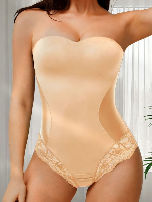 Flexvibe Seamless Lace Shapewear Bodysuit - Tummy Control Confident Daily Wear
