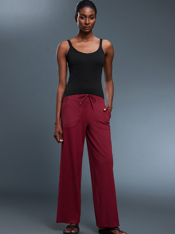 Flexvibe Non-Slip High-Waisted Yoga Pants - Straight-Leg Soft Breathable Workout & Lounge Pants