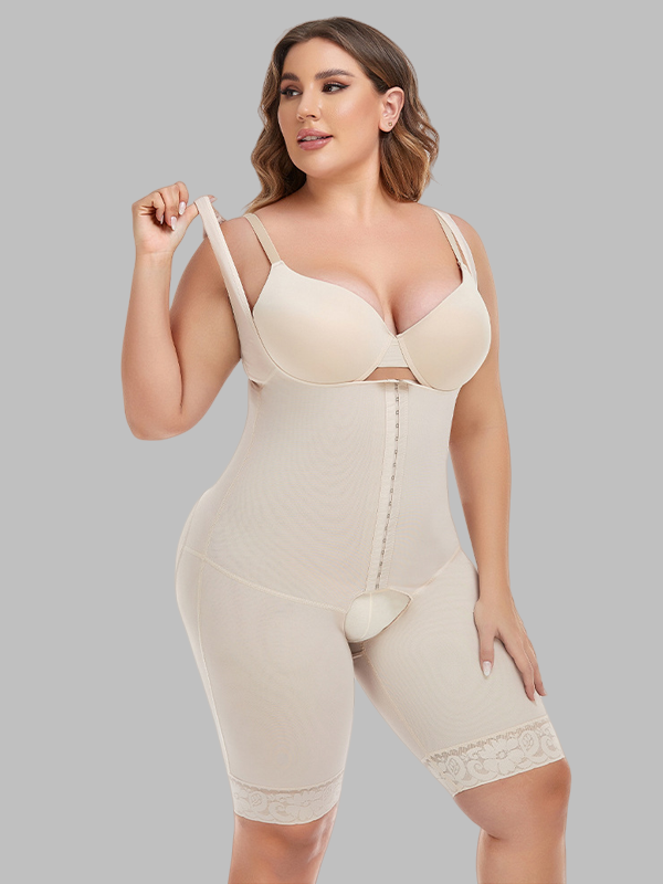 Flexvibe S-6XL Plus Size Compression Shapewear Abdomen Control Hip Lifting Side BoobTaming Bodysuit