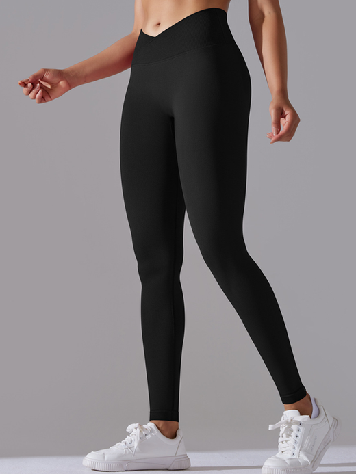 Flexvibe High Waisted Crisscross Waist Seamless Yoga Leggings | Contoured Fit, Butt-Lift, 7 Colors, S–XL