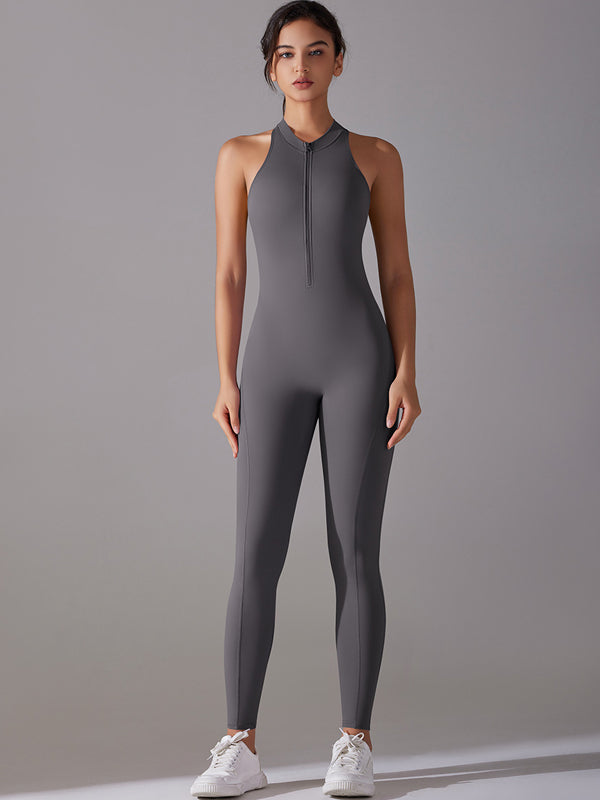 Flexvibe Breathable Stretchy Yoga Bodysuit - Barely-There Backless Versatile Athletic Wear