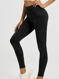 Flexvibe Women's High Waist Yoga Capris - Two Semi-Transparent Side Pockets Barely-There Fit
