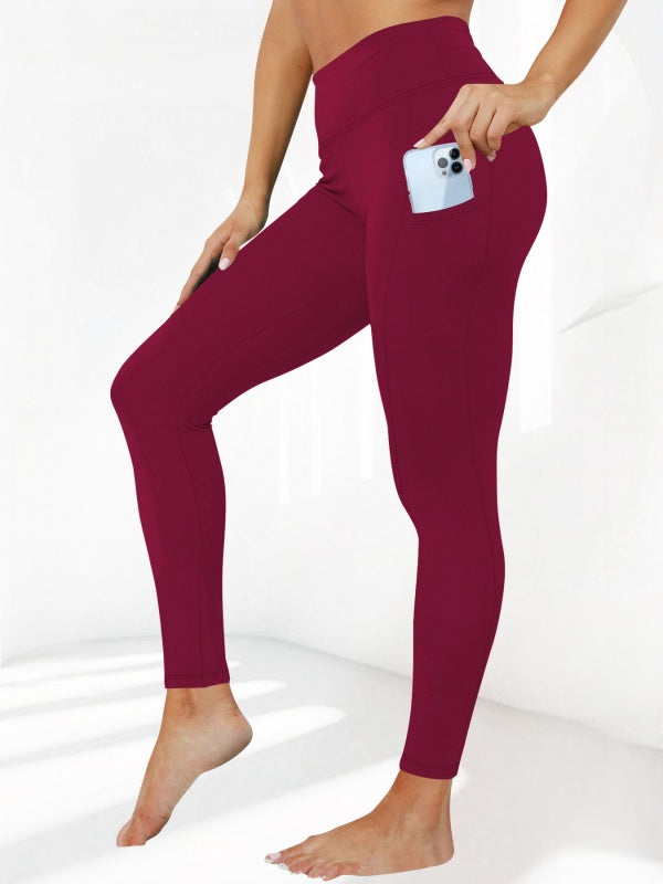 Flexvibe Pouch High-Waisted Yoga Pants Leopard Print Milk Silk Capri Bare
