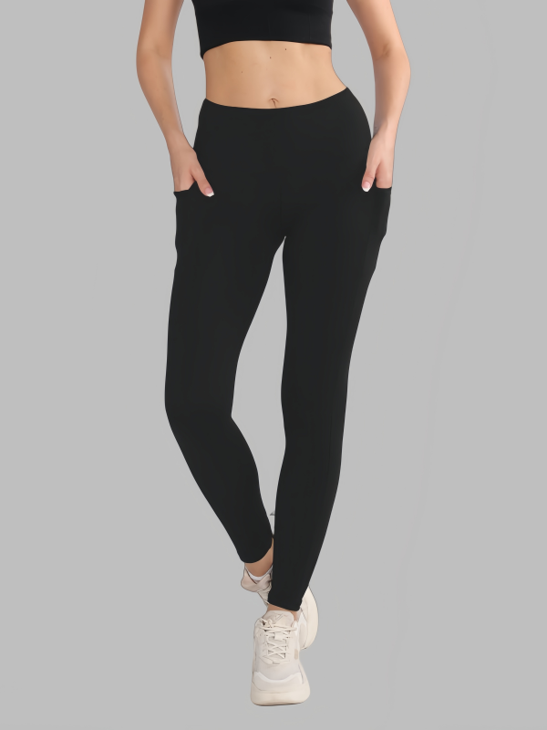 Flexvibe Pouch High-Waisted Yoga Pants Leopard Print Milk Silk Capri Bare