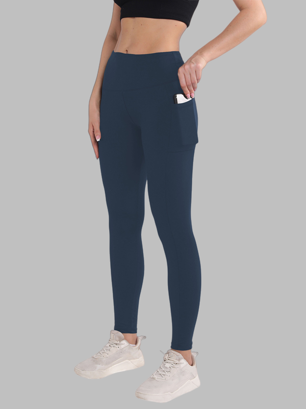 Flexvibe Pouch High-Waisted Yoga Pants Leopard Print Milk Silk Capri Bare