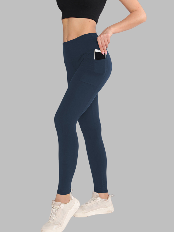 Flexvibe Pouch High-Waisted Yoga Pants Leopard Print Milk Silk Capri Bare