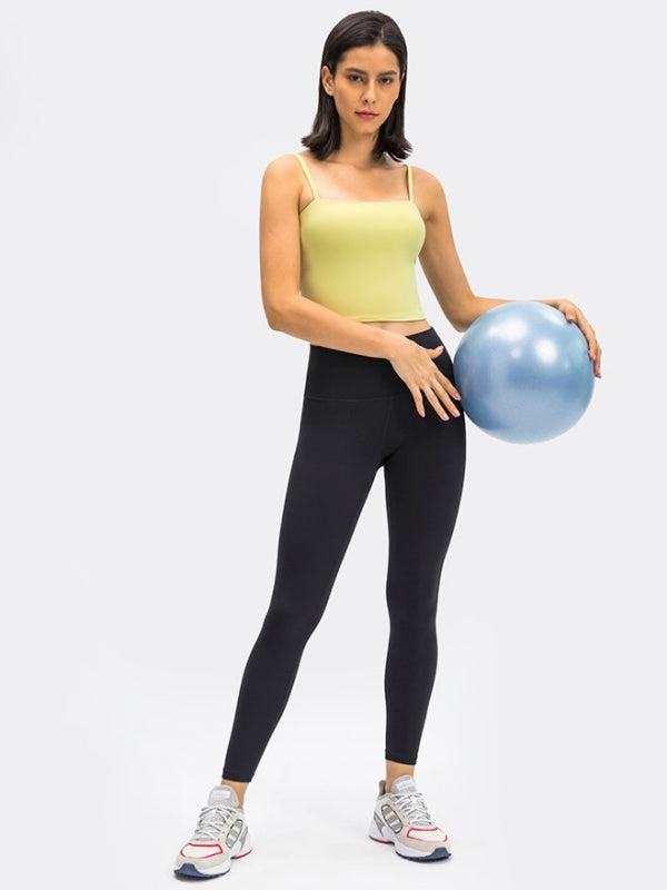 Flexvibe High Waisted Butt Lifting Yoga Leggings - Barely There Built-in Pocket Tummy Control