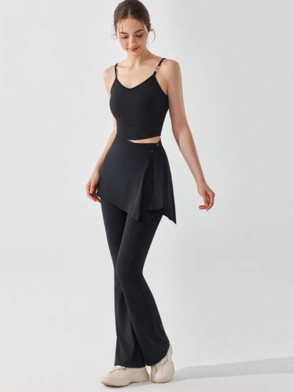 Flexvibe Detachable Two-Piece High-Waisted Flare Pants - Elastic Comfortable Women’s Casual Wear