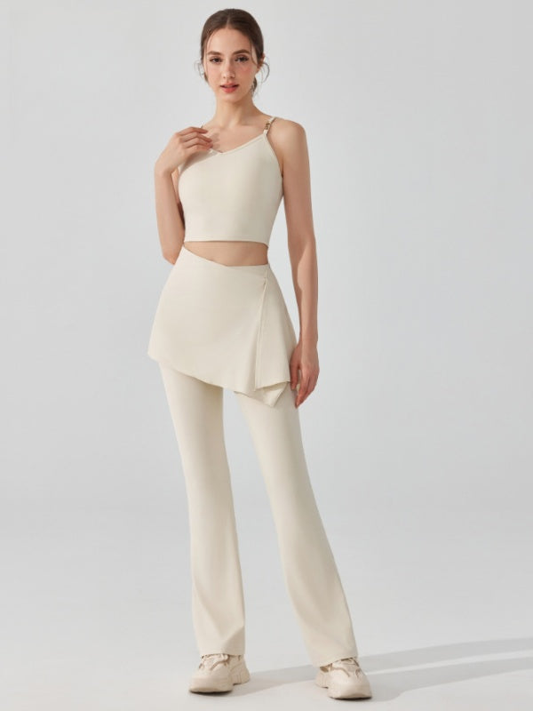 Flexvibe Detachable Two-Piece High-Waisted Flare Pants - Elastic Comfortable Women’s Casual Wear