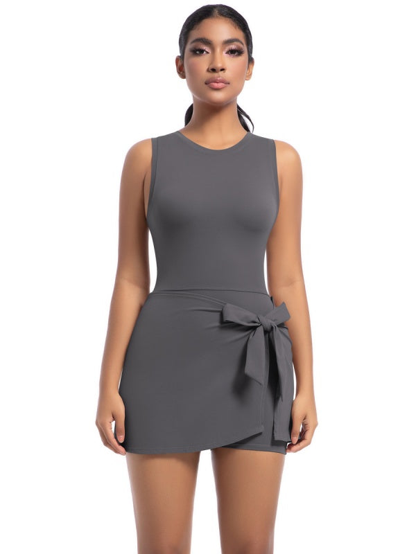 Flexvibe Anti-Wardrobe Malfunction Tennis Skirt - Built-In Shorts High-Waisted Stretchy Wear