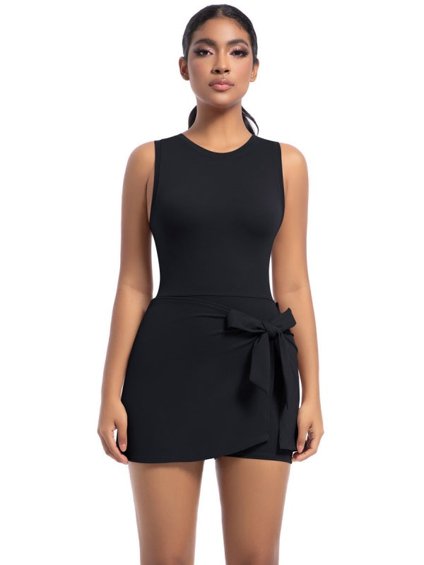 Flexvibe Anti-Wardrobe Malfunction Tennis Skirt - Built-In Shorts High-Waisted Stretchy Wear