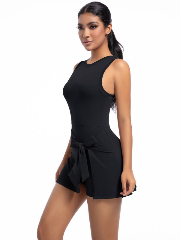 Flexvibe Anti-Wardrobe Malfunction Tennis Skirt - Built-In Shorts High-Waisted Stretchy Wear