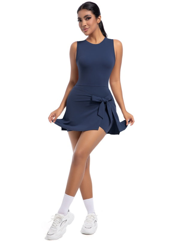 Flexvibe Anti-Wardrobe Malfunction Tennis Skirt - Built-In Shorts High-Waisted Stretchy Wear