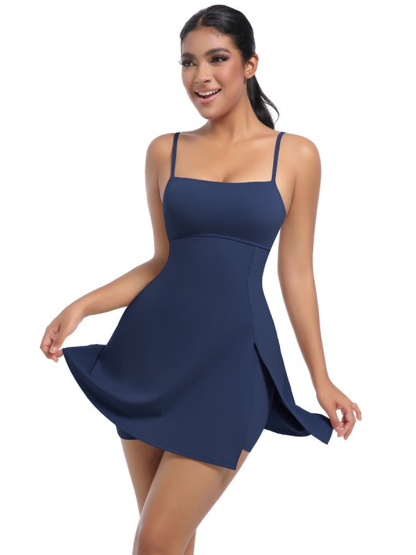 Flexvibe Anti-Wardrobe Malfunction Sports Dress - Built-In Shorts Stretchy Moisture-Wicking Wear