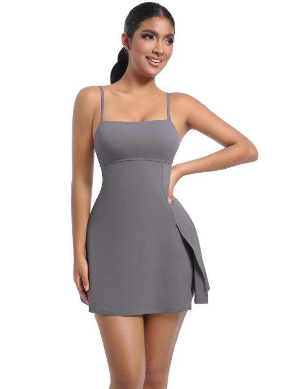 Flexvibe Anti-Wardrobe Malfunction Sports Dress - Built-In Shorts Stretchy Moisture-Wicking Wear
