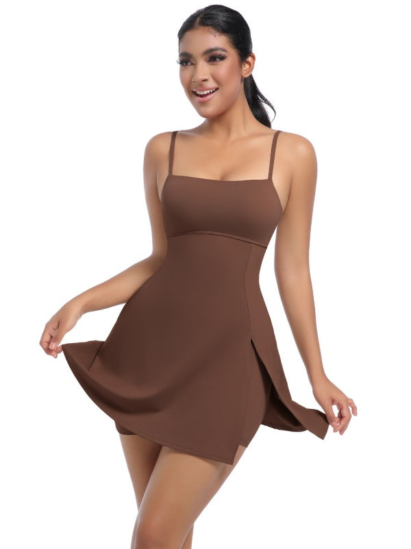 Flexvibe Anti-Wardrobe Malfunction Sports Dress - Built-In Shorts Stretchy Moisture-Wicking Wear