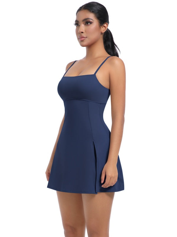 Flexvibe Anti-Wardrobe Malfunction Sports Dress - Built-In Shorts Stretchy Moisture-Wicking Wear