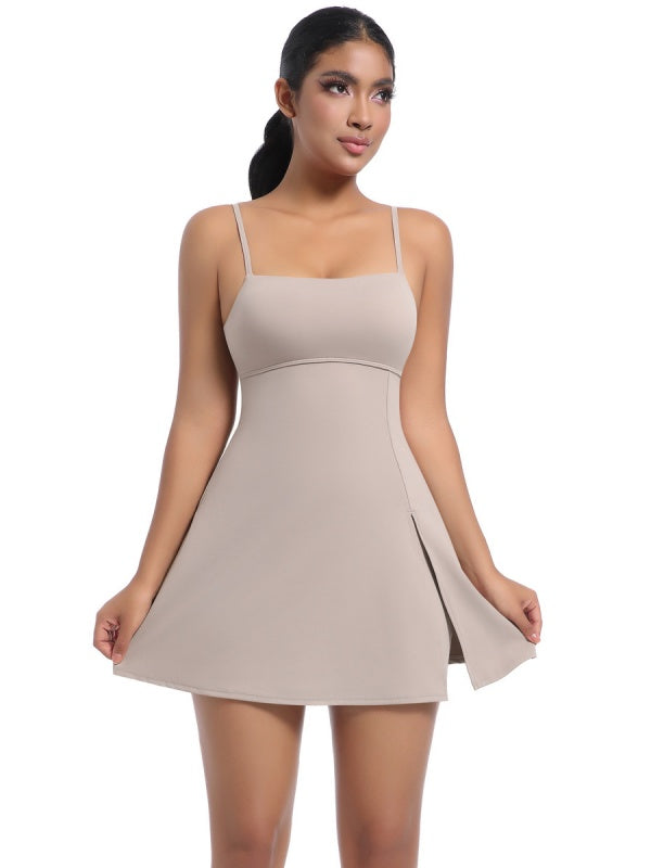 Flexvibe Anti-Wardrobe Malfunction Sports Dress - Built-In Shorts Stretchy Moisture-Wicking Wear