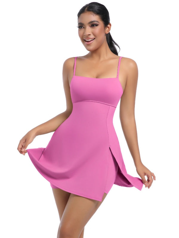 Flexvibe Anti-Wardrobe Malfunction Sports Dress - Built-In Shorts Stretchy Moisture-Wicking Wear