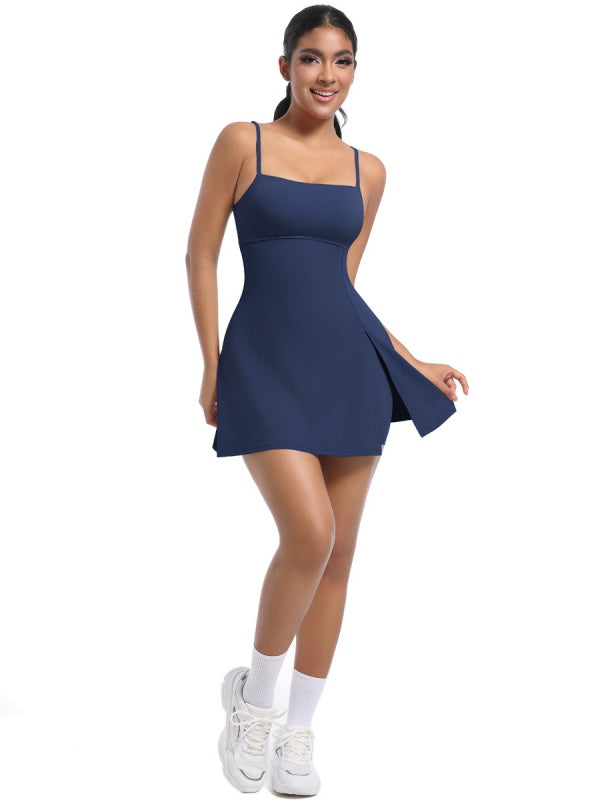 Flexvibe Anti-Wardrobe Malfunction Sports Dress - Built-In Shorts Stretchy Moisture-Wicking Wear