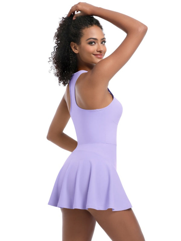 Flexvibe Breathable Stretchy Bodysuit - Zip Short Sleeve Versatile Athletic Casual Wear
