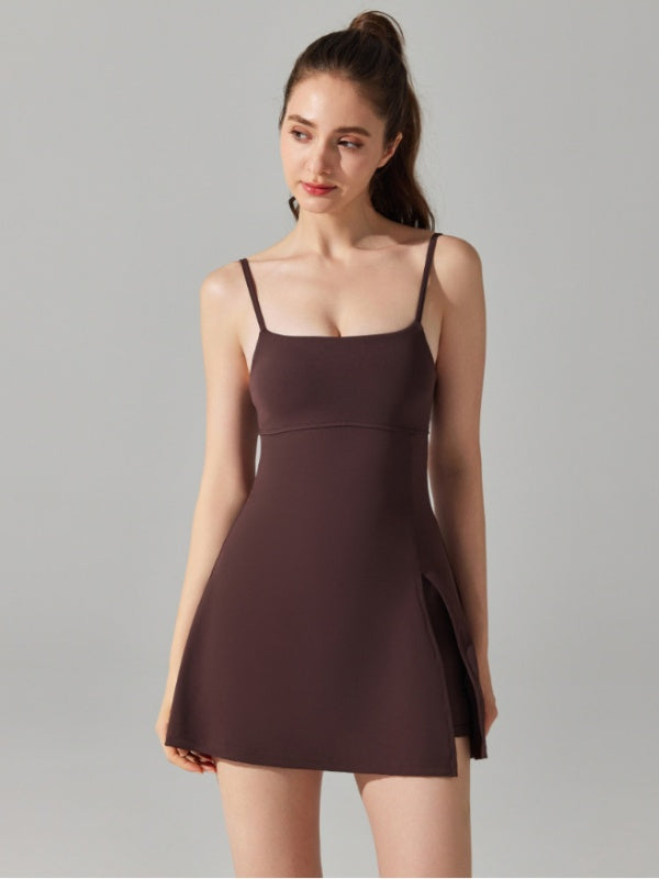 Flexvibe Anti-Wardrobe Malfunction Sports Dress - Built-In Shorts Stretchy Moisture-Wicking
