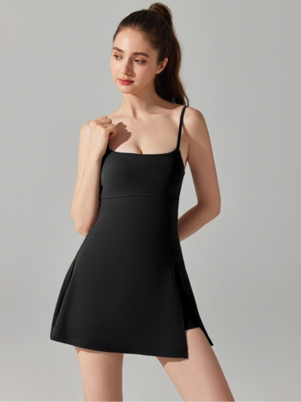 Flexvibe Anti-Wardrobe Malfunction Sports Dress - Built-In Shorts Stretchy Moisture-Wicking
