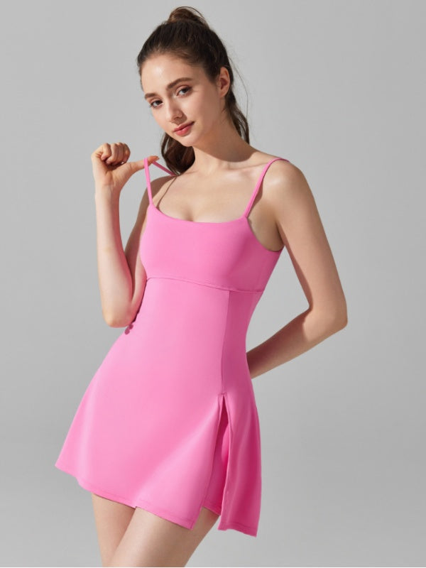 Flexvibe Anti-Wardrobe Malfunction Sports Dress - Built-In Shorts Stretchy Moisture-Wicking