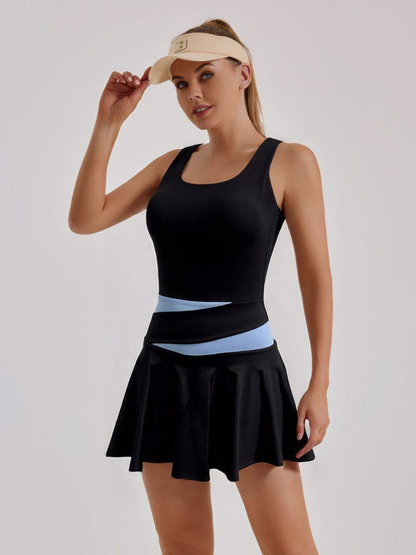 Flexvibe High-Waisted Stretchy Sports Dress - Versatile Athletic Casual Figure-Flattering Wear